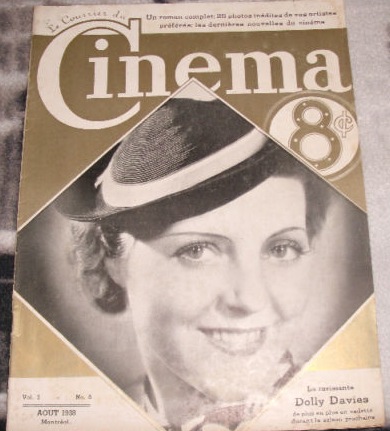 COURRIER DU CINEMA |LE magazine side cover August 1938