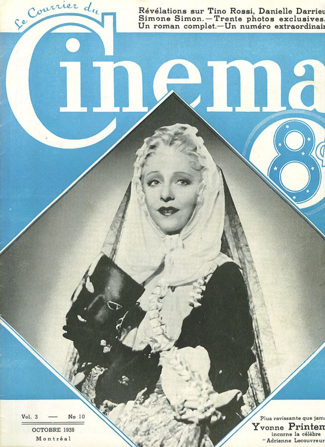 COURRIER DU CINEMA |LE magazine side cover October 1938