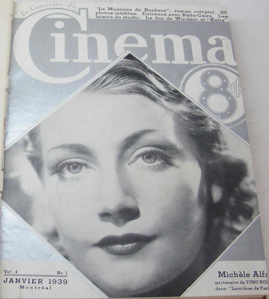 COURRIER DU CINEMA |LE magazine side cover January 1939