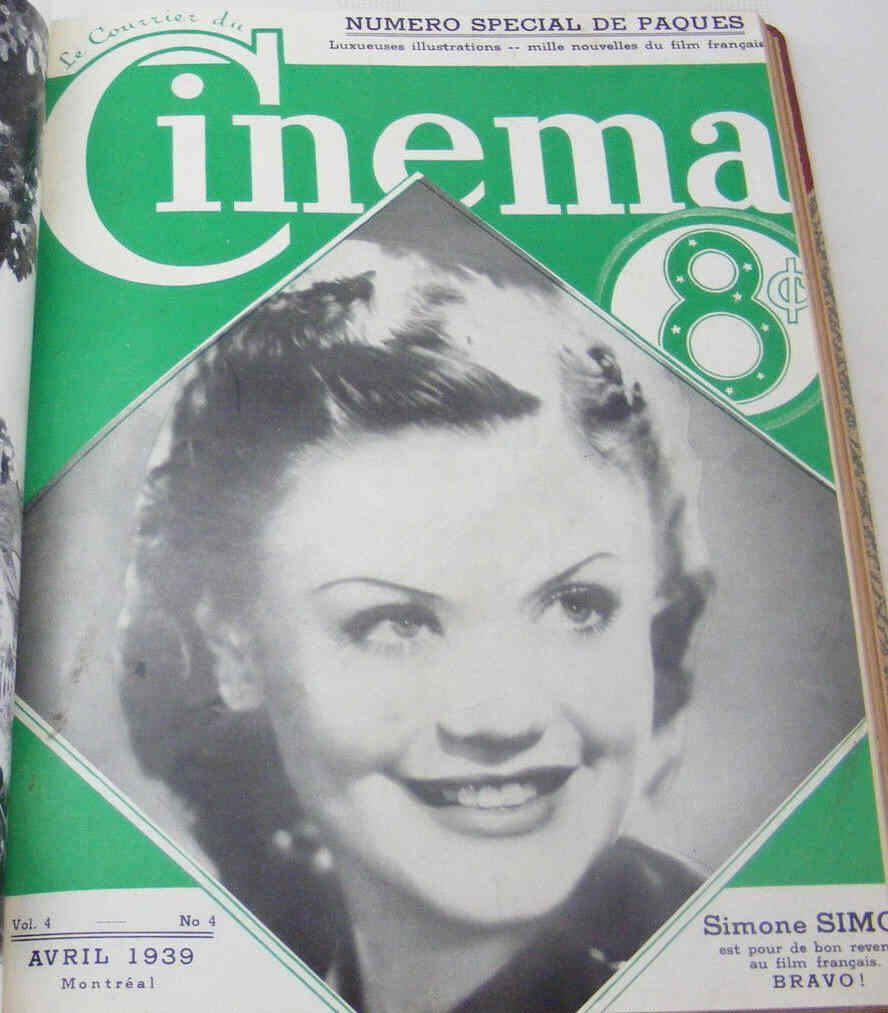 COURRIER DU CINEMA |LE magazine side cover April 1939
