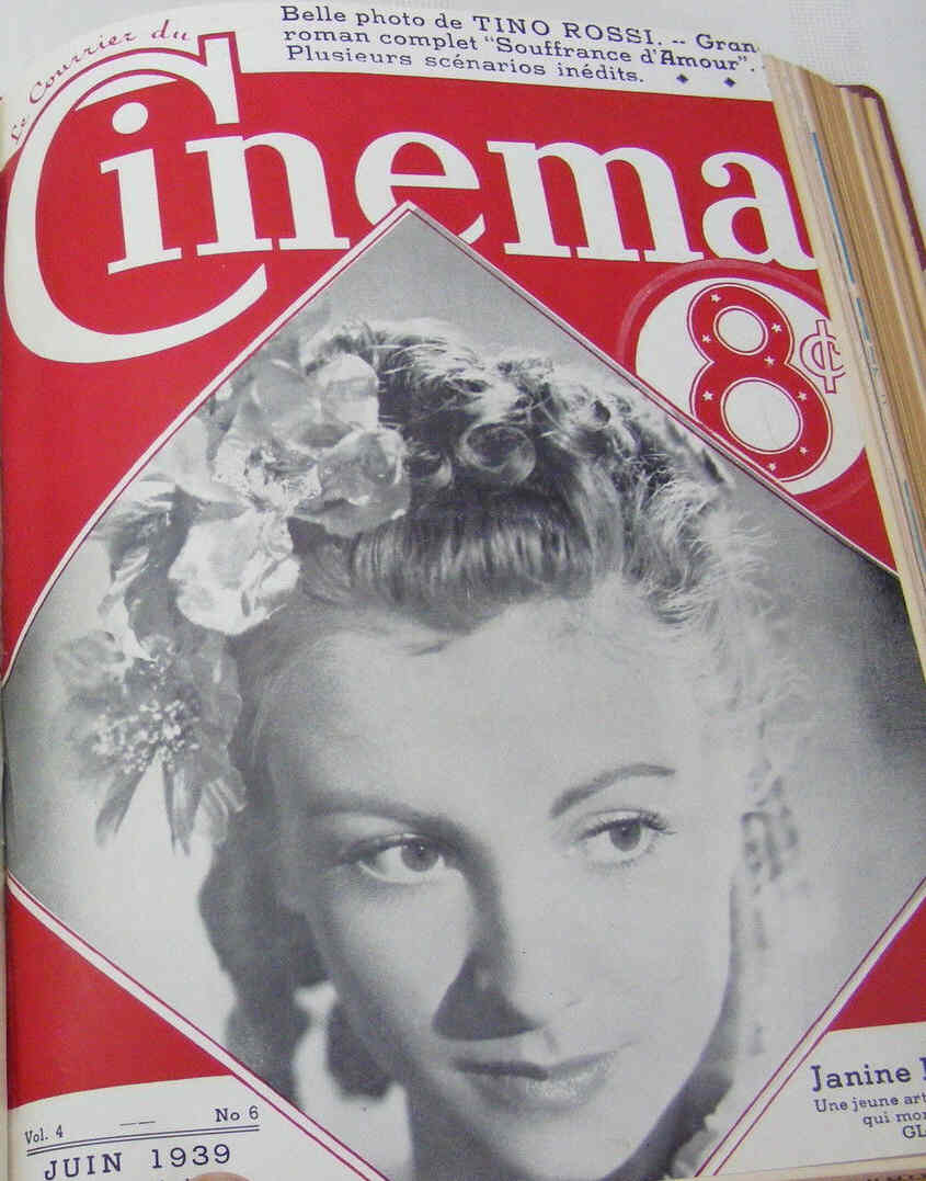 COURRIER DU CINEMA |LE magazine side cover June 1939
