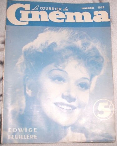 COURRIER DU CINEMA |LE magazine side cover September 1939