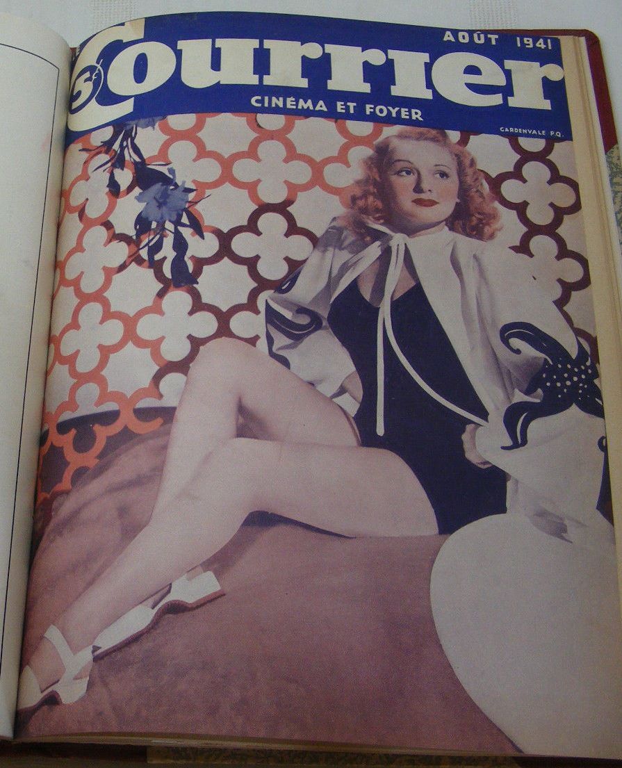COURRIER DU CINEMA |LE magazine side cover August 1941