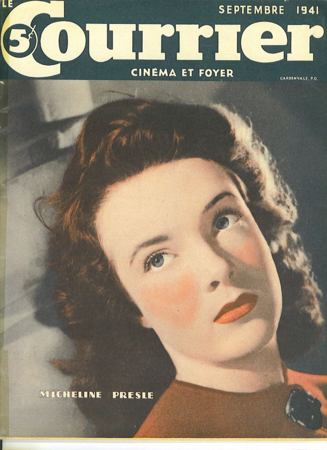 COURRIER DU CINEMA |LE magazine side cover September 1941