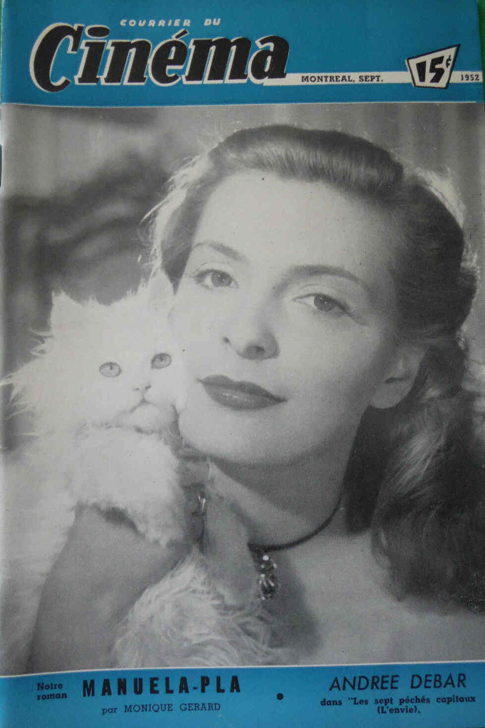 COURRIER DU CINEMA |LE magazine side cover September 1952