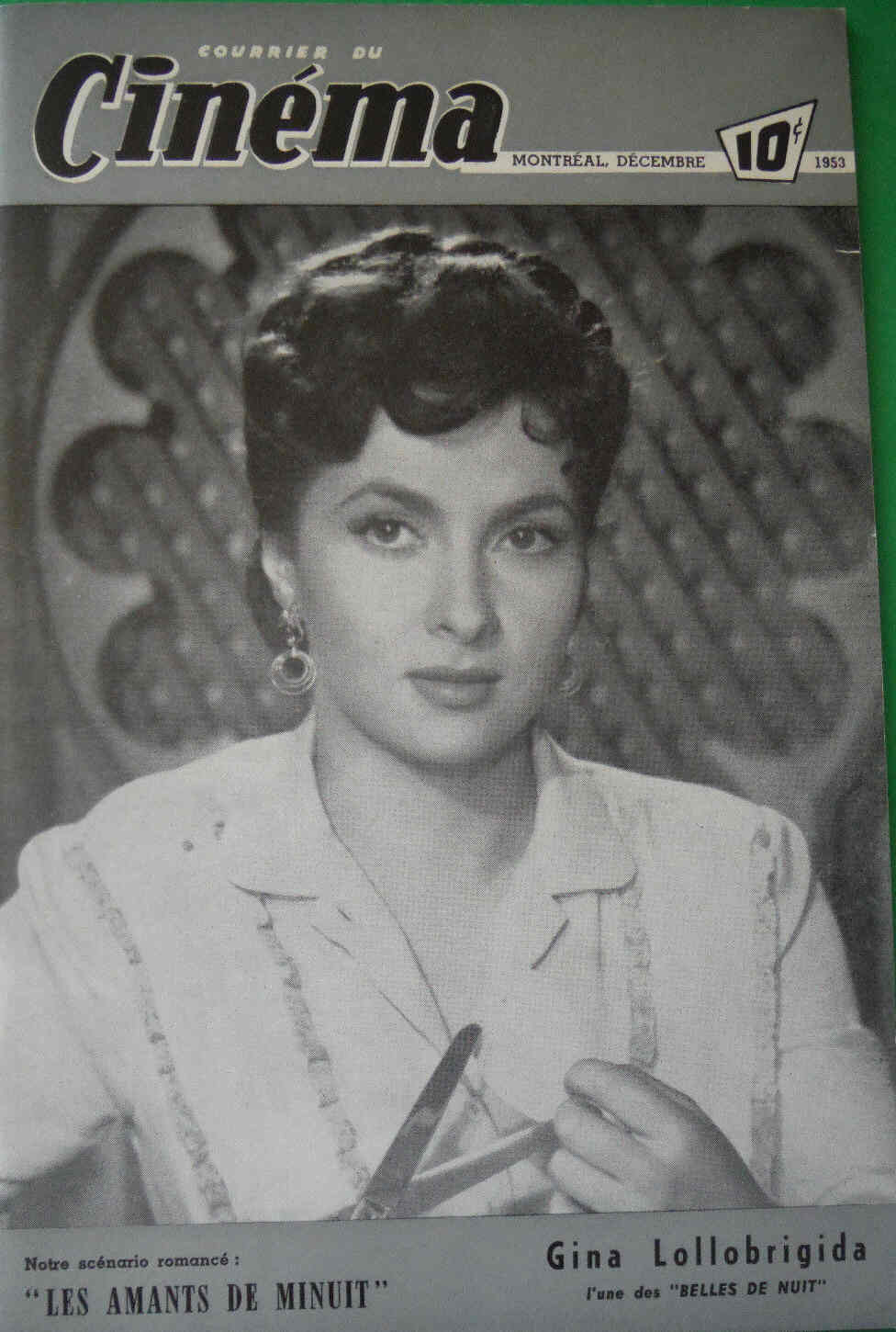 COURRIER DU CINEMA |LE magazine side cover December 1953