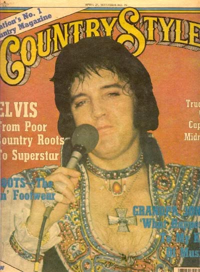 COUNTRY STYLE magazine side cover 21 April 1977