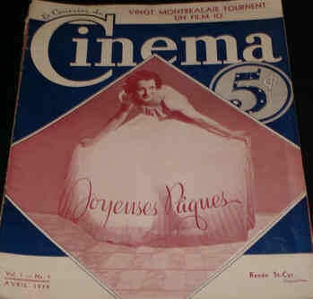COUR DU CIN magazine side cover April 1936