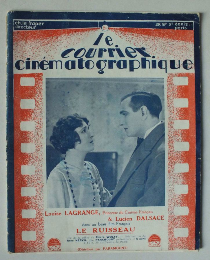 COURRIER CINEMATOGRAPHIQUE | LE magazine side cover Issue 11   1929