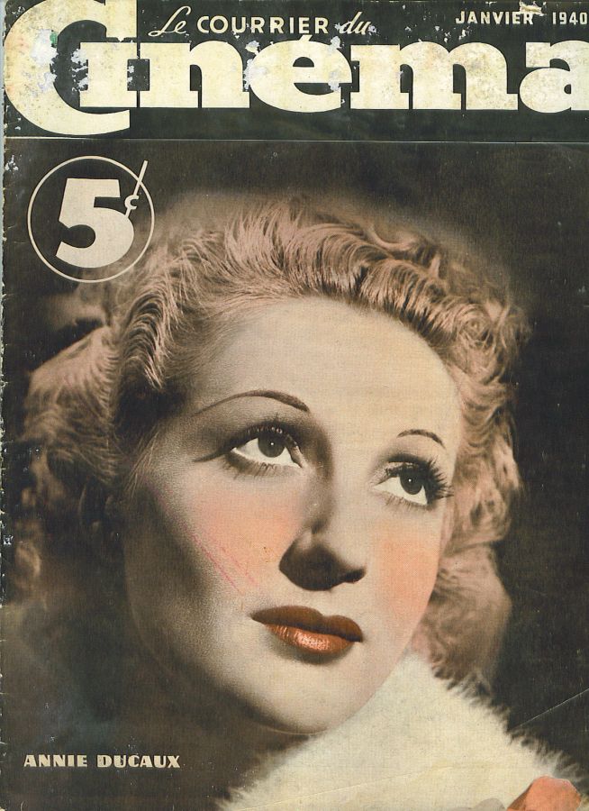 COURRIER DU CINEMA |LE magazine side cover January 1940