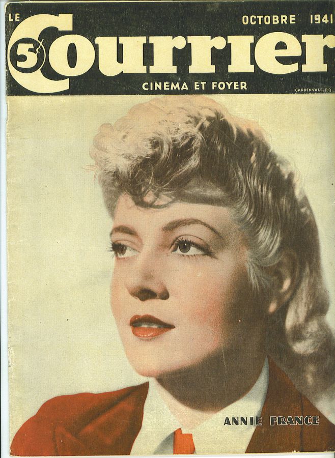 COURRIER DU CINEMA |LE magazine side cover October 1941