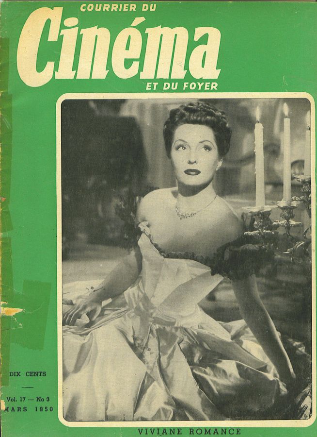 COURRIER DU CINEMA |LE magazine side cover March 1950