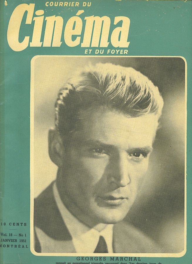 COURRIER DU CINEMA |LE magazine side cover January 1951