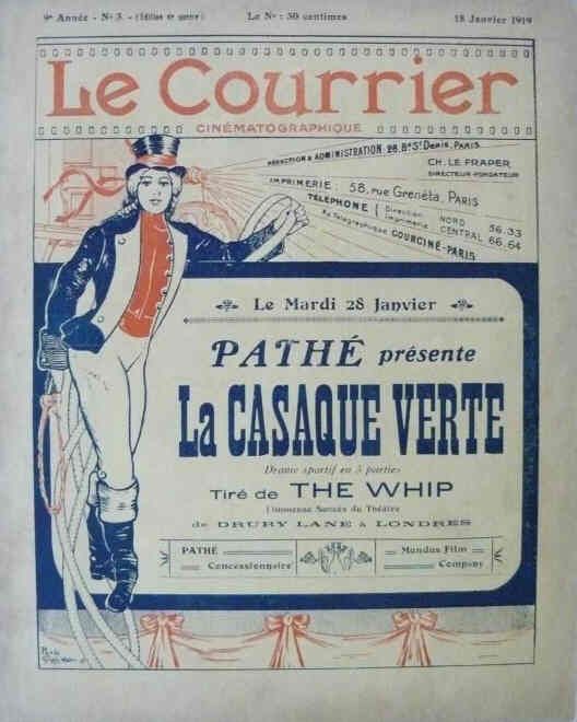 COURRIER CINEMATOGRAPHIQUE | LE magazine side cover Issue 3 18 January 1919