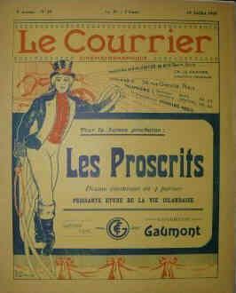 COURRIER CINEMATOGRAPHIQUE | LE magazine side cover Issue 29 19 July 1919