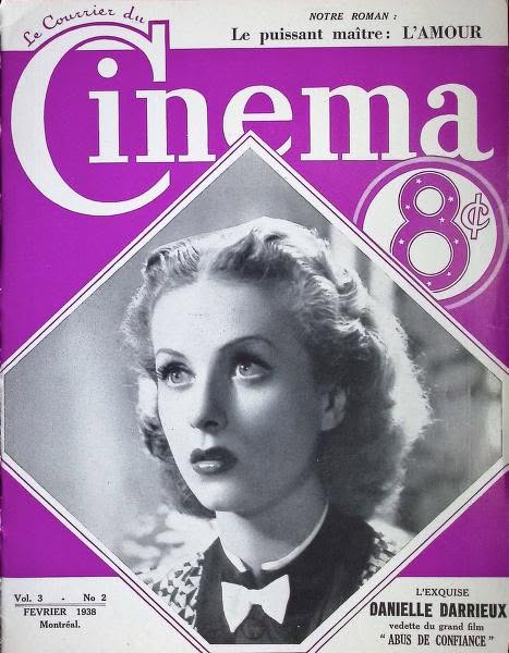 COURRIER DU CINEMA |LE magazine side cover  February 1938