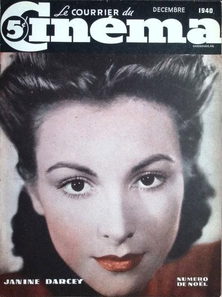 COURRIER DU CINEMA |LE magazine side cover  December 1940