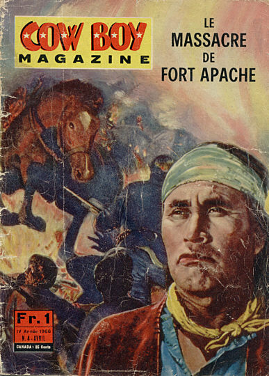 COW BOY MAGAZINE magazine side cover Issue 4 April 1966