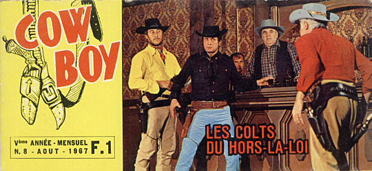 COW BOY MAGAZINE magazine side cover Issue 8 August 1968