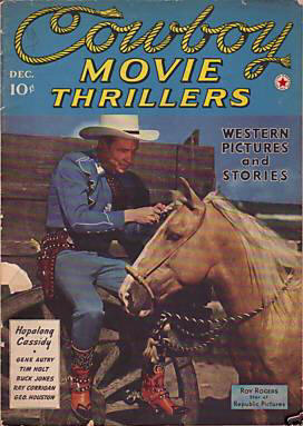 COWBOY MOVIE THRILLERS magazine side cover Issue 1 Vol 1 # 1 - December 1941