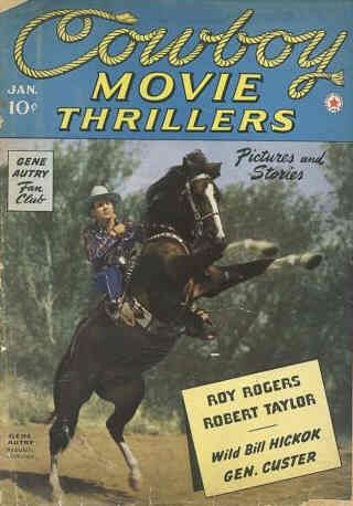 COWBOY MOVIE THRILLERS magazine side cover Issue 2 Vol 1 # 2 - January 1942