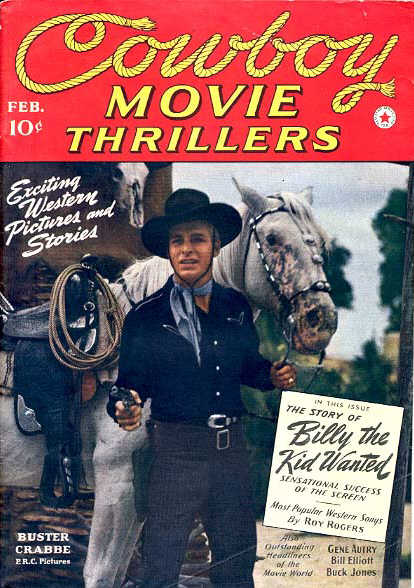 COWBOY MOVIE THRILLERS magazine side cover Issue 3 Vol 1 # 3 - February 1942