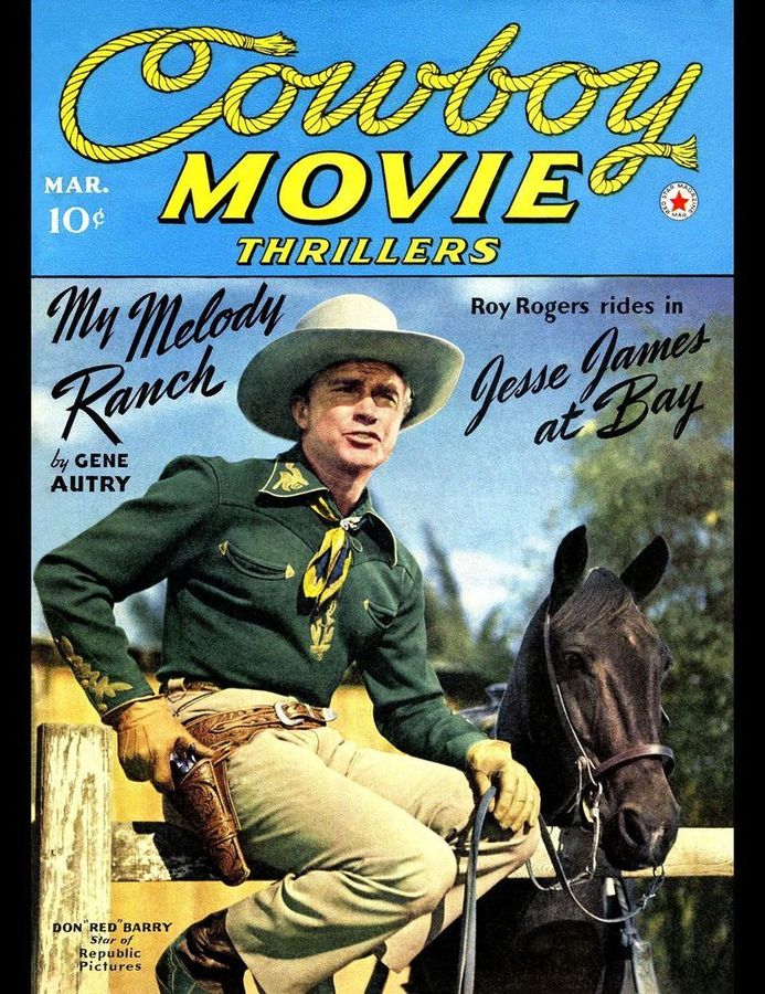 COWBOY MOVIE THRILLERS magazine side cover Issue 4 Vol 1 # 4 1942