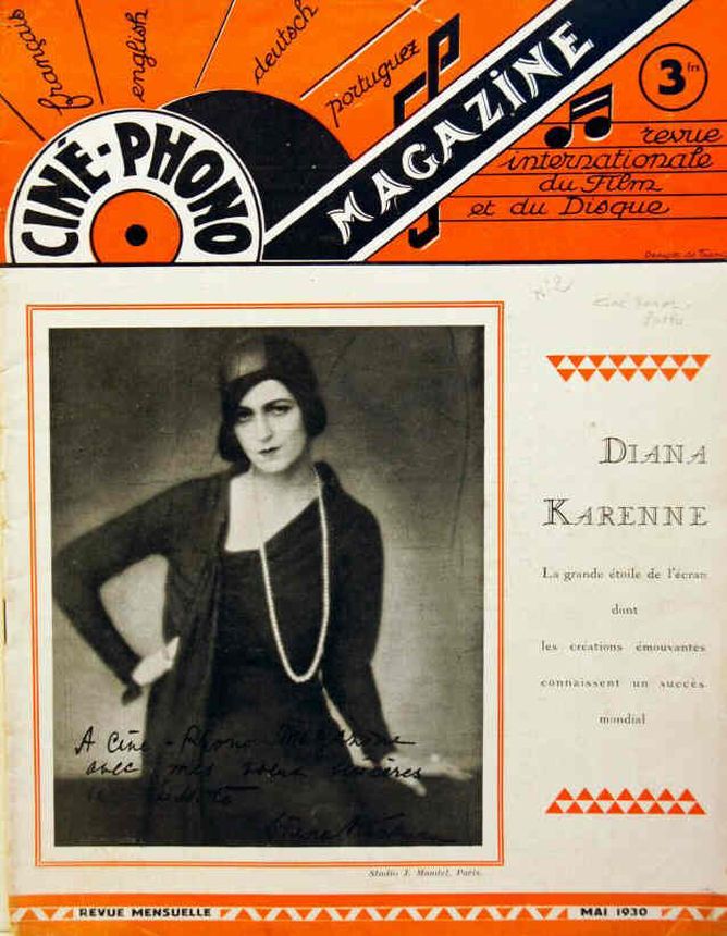 CINE-PHONO magazine side cover  May 1930