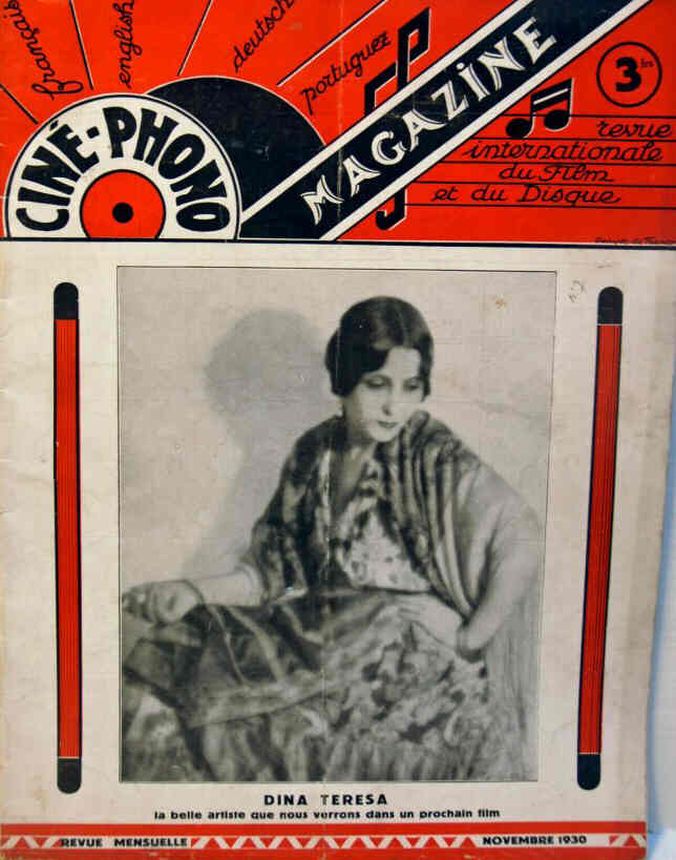 CINE-PHONO magazine side cover  November 1930