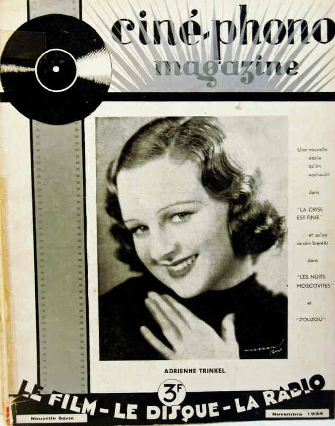 CINE-PHONO magazine side cover  November 1934