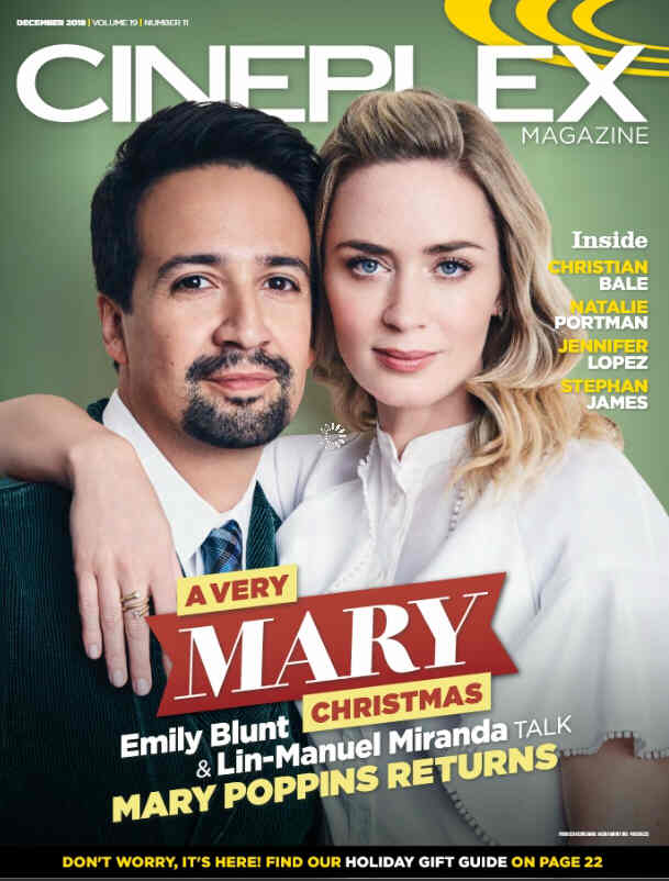 CINEPLEX magazine side cover  December 2018