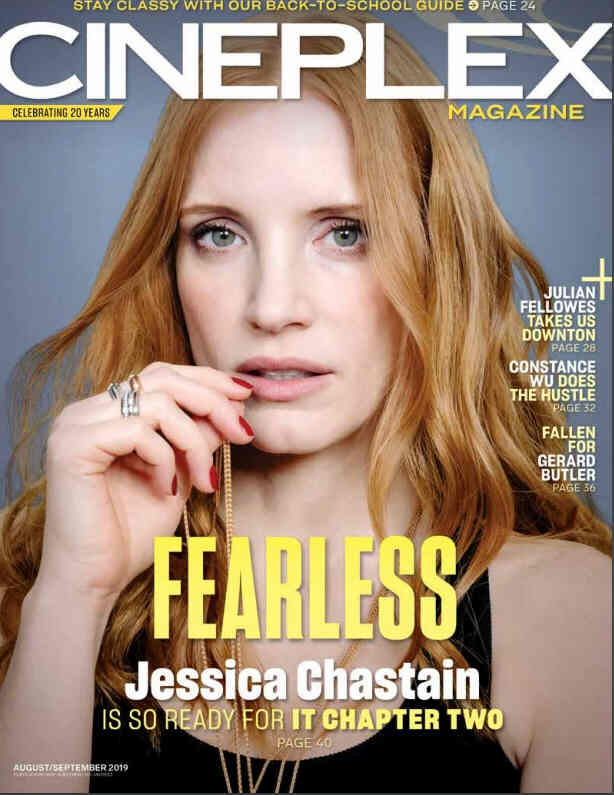 CINEPLEX magazine side cover  August/September 2019