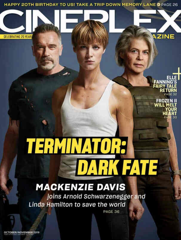 CINEPLEX magazine side cover  October/November 2019