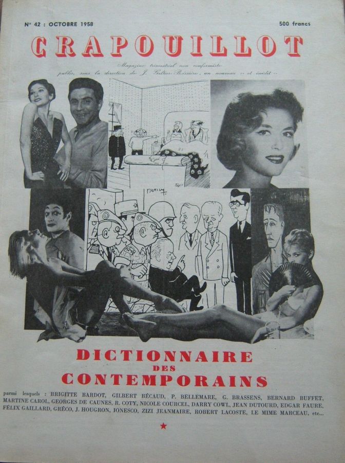 CRAPOUILLOT magazine side cover Issue 42  October 1958