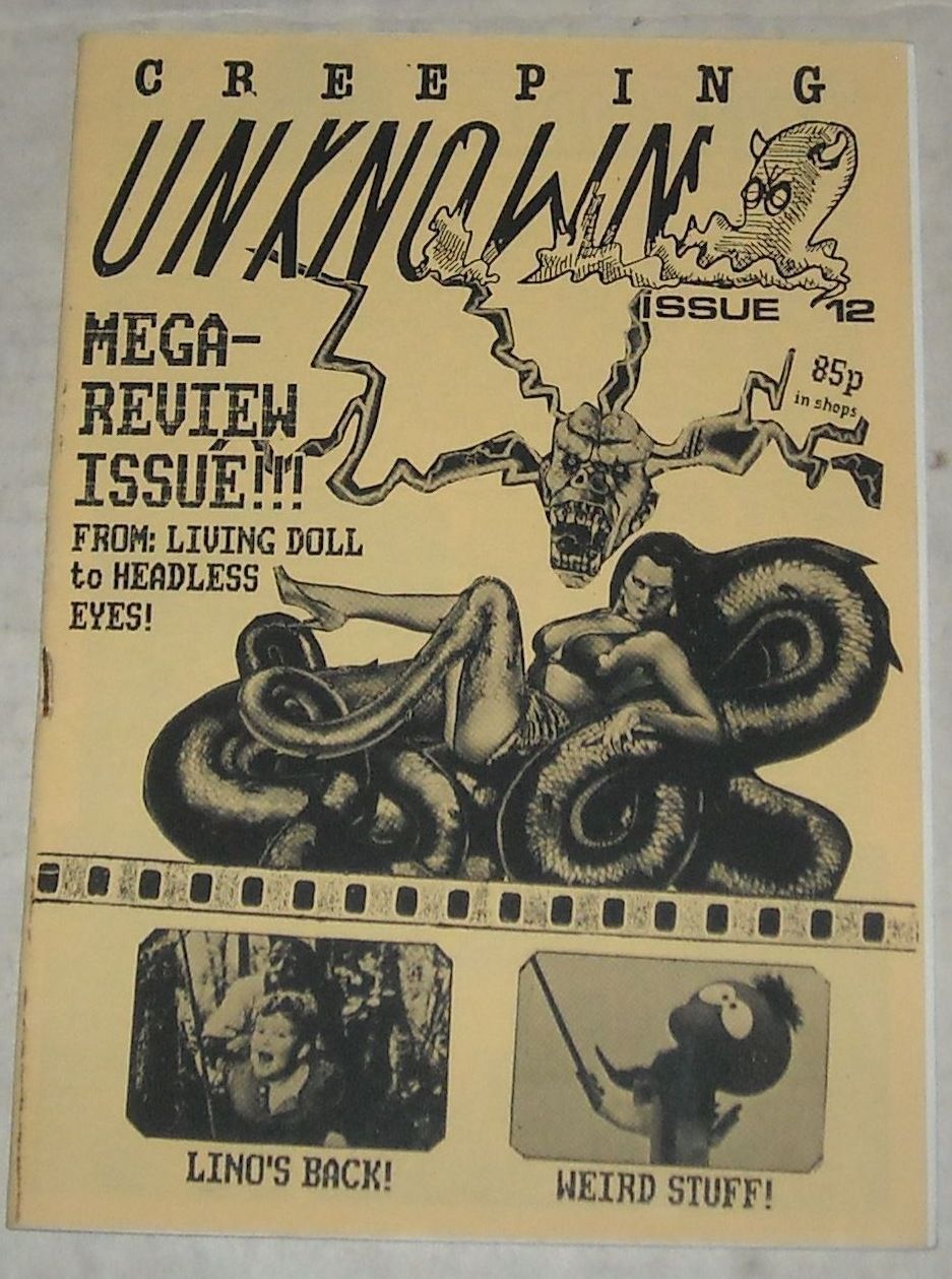 CREEPING UNKNOWN magazine side cover Issue 12  1990