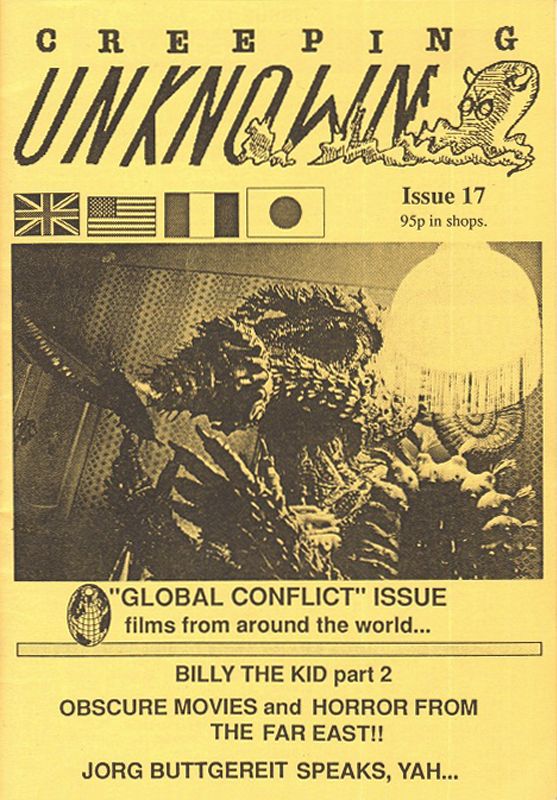 CREEPING UNKNOWN magazine side cover Issue 17  1991