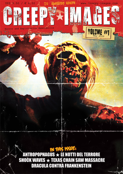 CREEPY IMAGES magazine side cover Issue 1 April/May/June 2009
