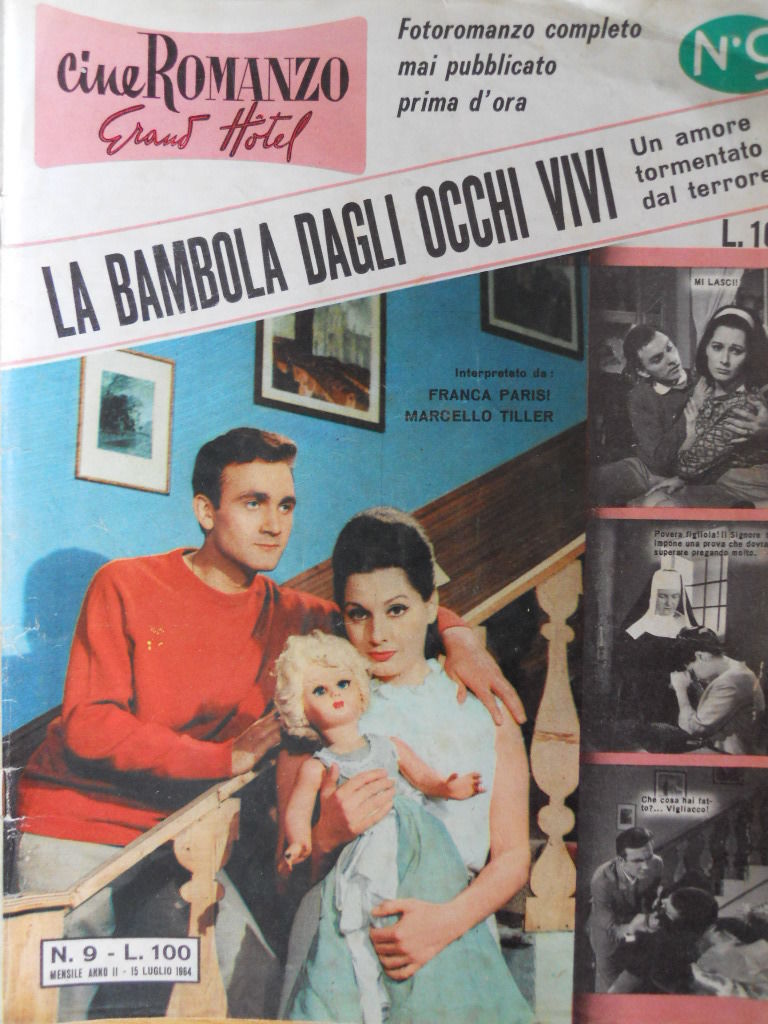 CINE ROMANZO GRAND HOTEL magazine side cover Issue 9 15 July 1964