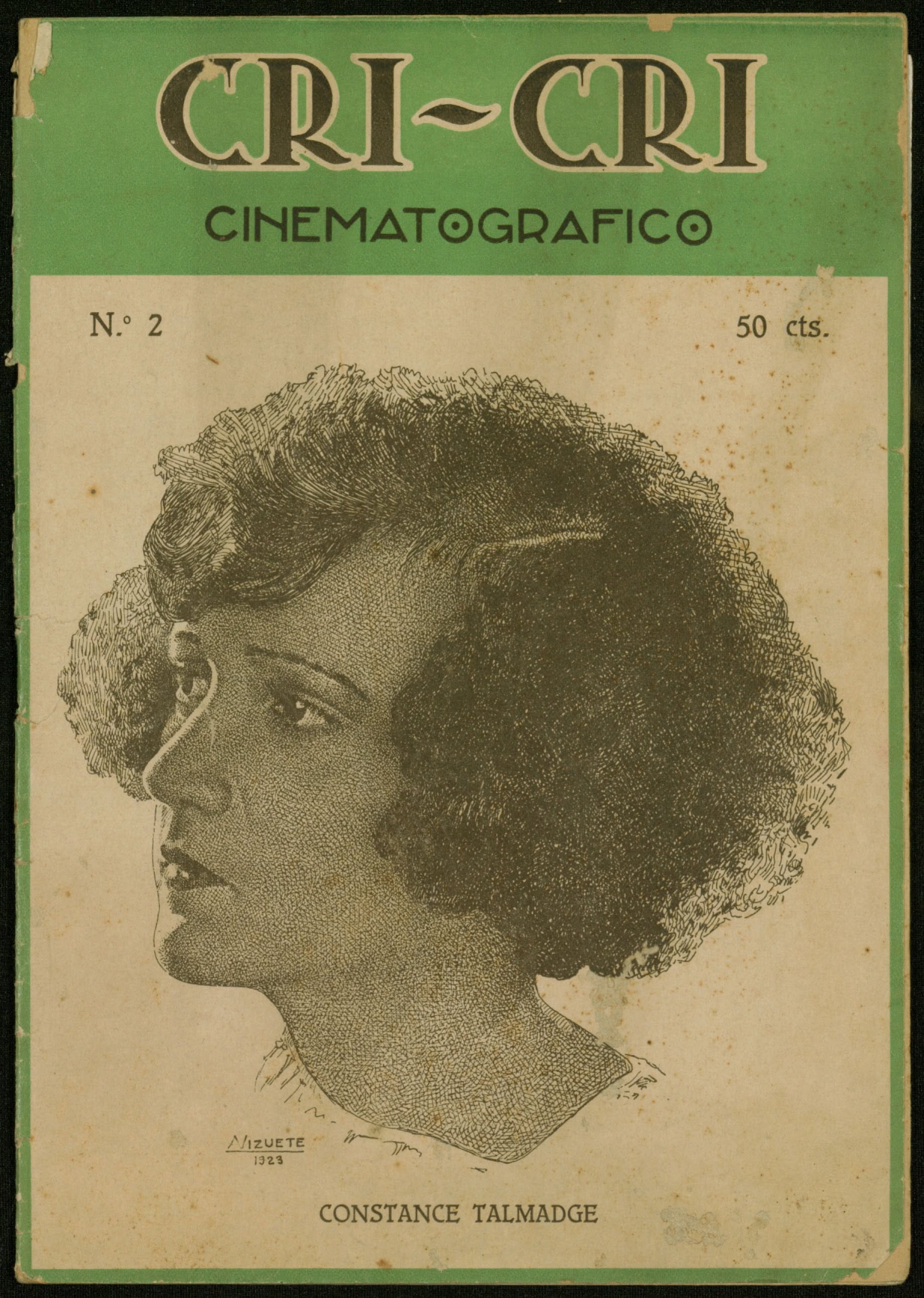 CRI CRI CINEMATOGRAFICO magazine side cover Issue 2  February 1923