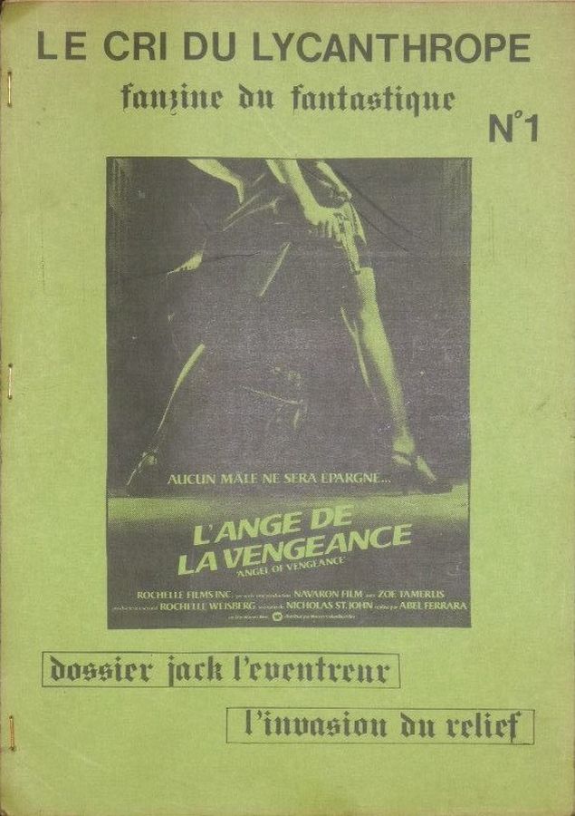 CRI DU LYCANTHROPE magazine side cover Issue 1   1983