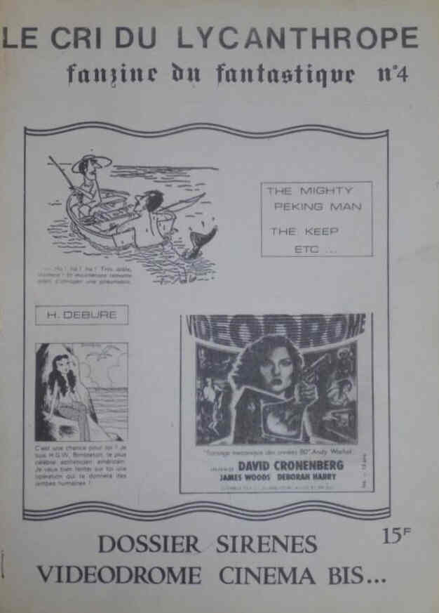 CRI DU LYCANTHROPE magazine side cover Issue 4   1983