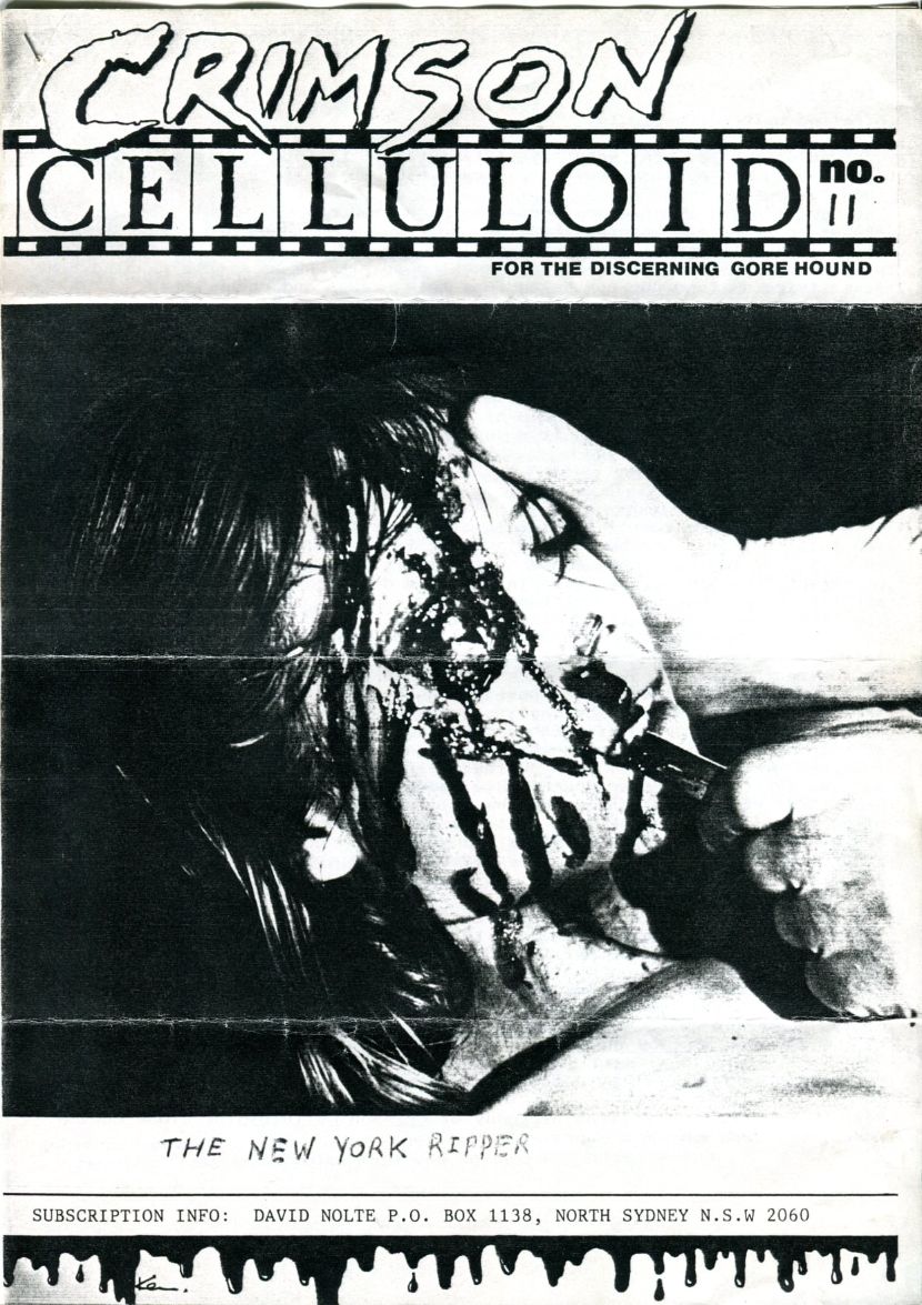 CRIMSON CELLULOID magazine side cover Issue 11   1989