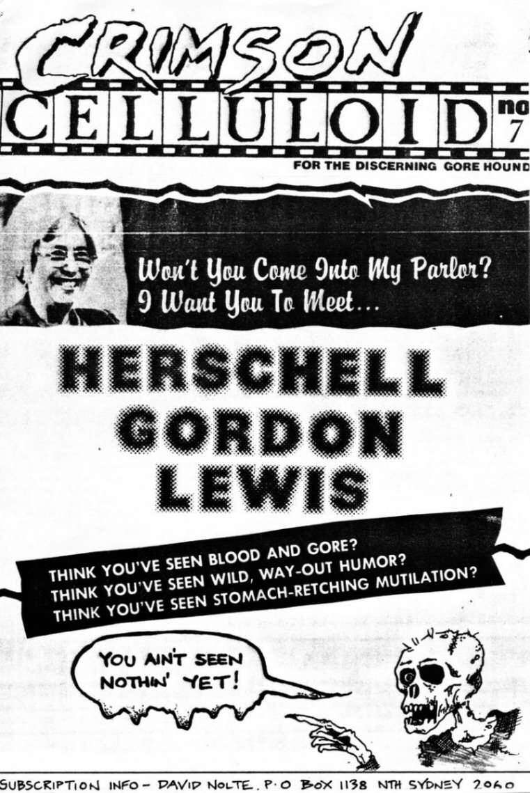 CRIMSON CELLULOID magazine cover Issue 7   1989