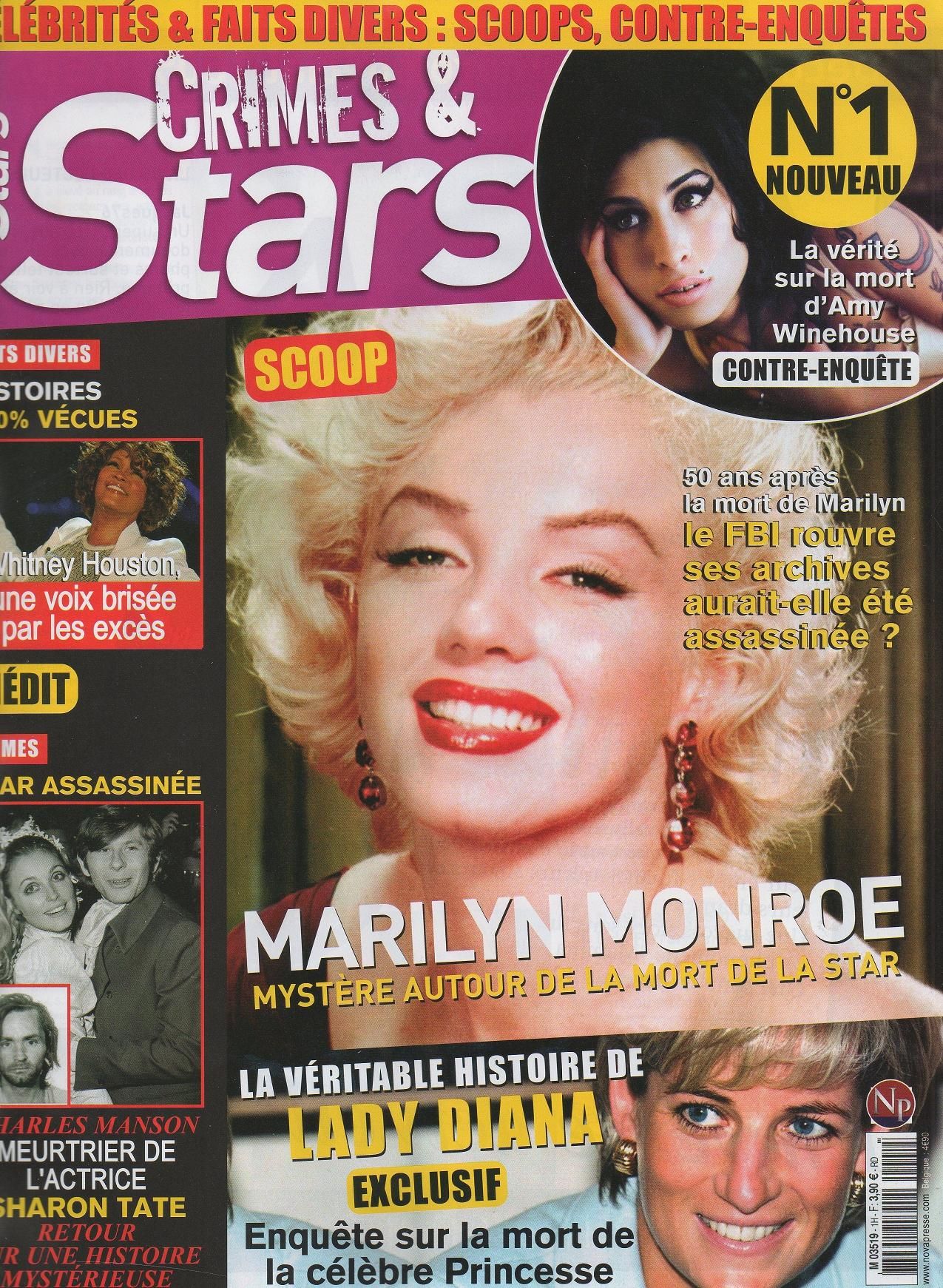 CRIMES AND STARS magazine side cover Issue 1  July/August 2013