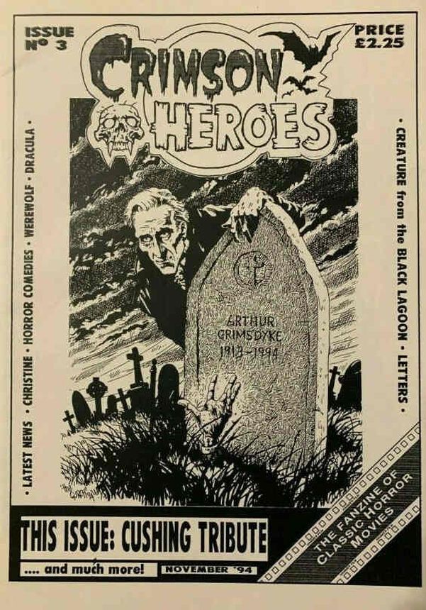 CRIMSON HEROES magazine side cover Issue 3  November 1994