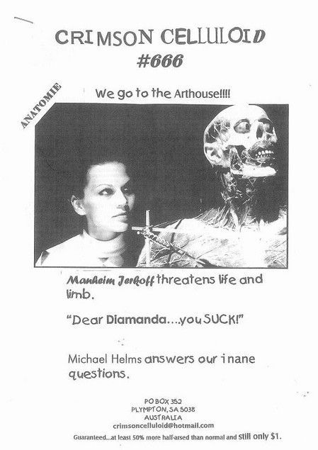 CRIMSON CELLULOID magazine side cover Issue 6  