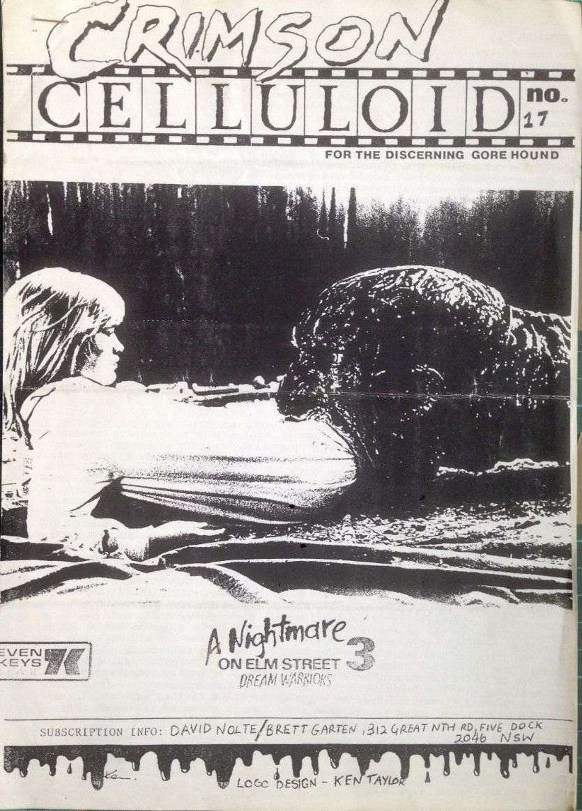 CRIMSON CELLULOID magazine side cover Issue 17  1989