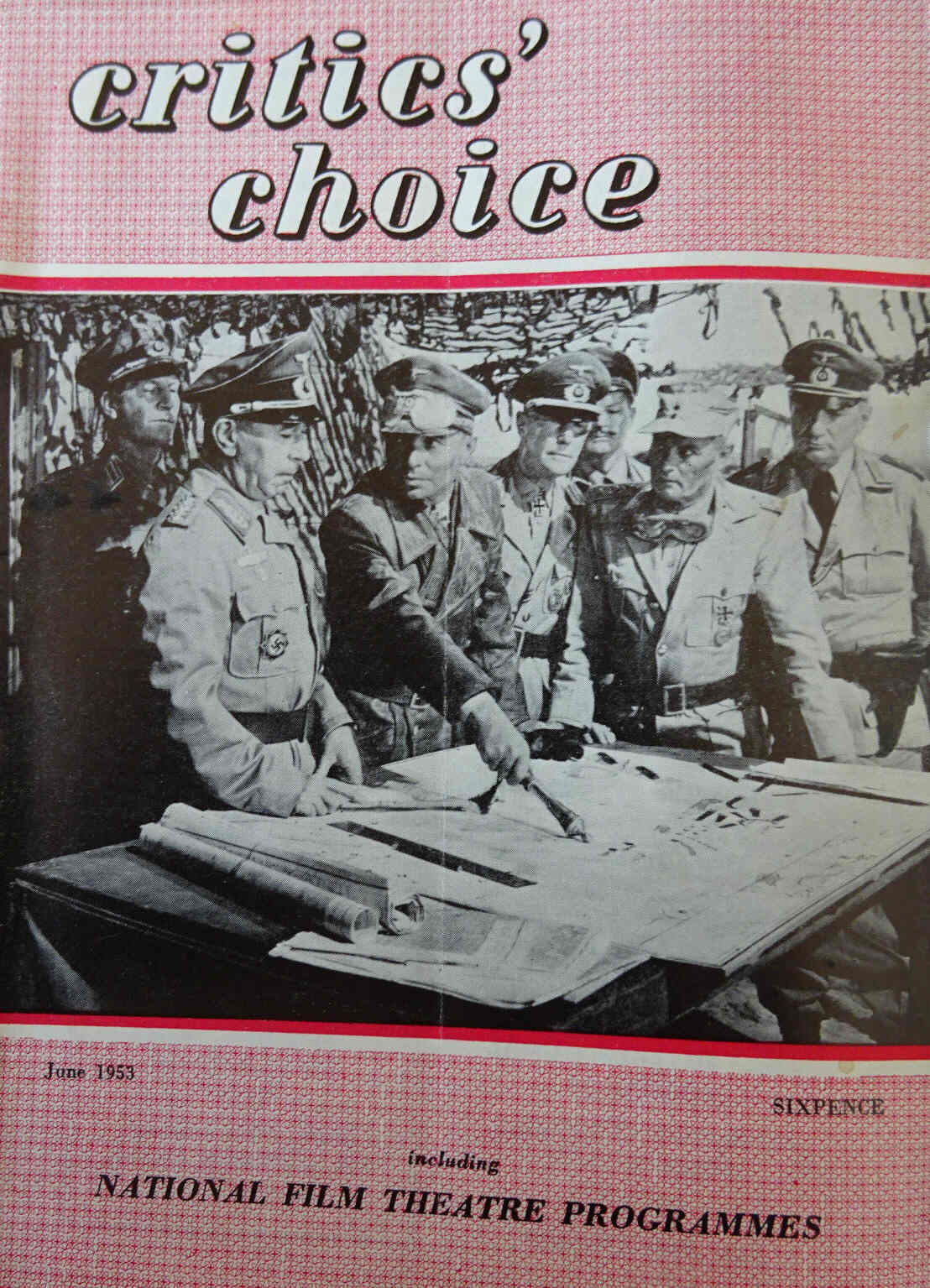 BFI SOUTHBANK GUIDE magazine side cover June 1953
