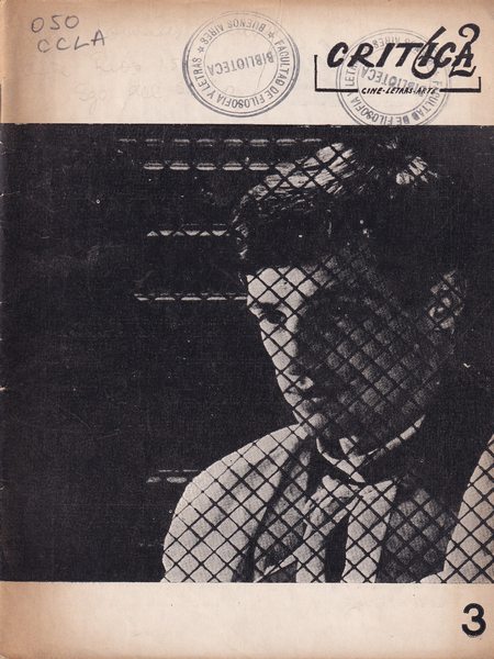 CRITICA (AR) magazine side cover Issue 3  December 1962
