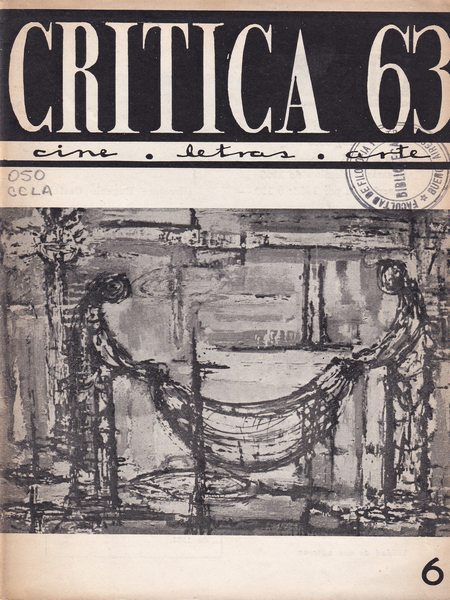 CRITICA (AR) magazine side cover Issue 6  September 1963